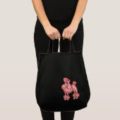 レトロピンクプードルバッグ トートバッグ (正面(商品))