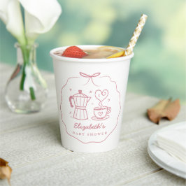 レトロピンクベイビーイズブリューイングコーヒー 紙コップ