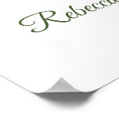 レトロピンクボウ愛あなた抹茶ベビーシャワー歓迎 ポスター (角)