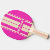レトロピンクボストライプードの名前 卓球ラケット (横)