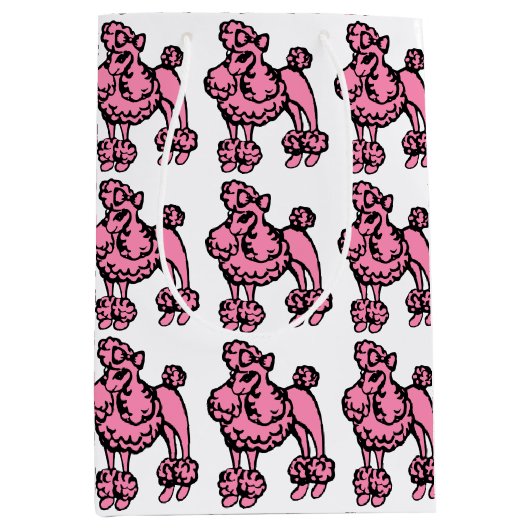 レトロピンクポフランスのードル抱き枕 ミディアムペーパーバッグ (正面)