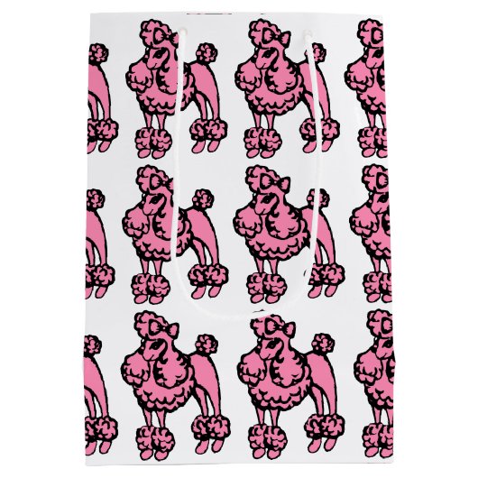 レトロピンクポフランスのードル抱き枕 ミディアムペーパーバッグ (裏面)