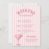 レトロピンクマルクス&マトリモニーバチェロレッテ週末 招待状 (裏面)