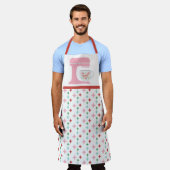 レトロピンクミキサークリスマス |ベーキングスピリッツ エプロン (着用した状態)