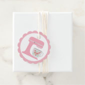 レトロピンクミキサーベーキングスピリットの明るいクリスマス フェイバータグ (インサイチュ)