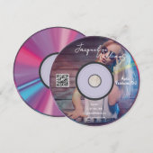 レトロピンクミュージックプロデューサーCD DJ名刺 招待状 (正面/裏面)
