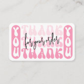 レトロピンクモダンビジネスサンキューディスカウント エンクロージャーカード (正面)