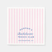 レトロピンクラストスイングザテニスバッハリングや輪 スタンダードカクテルナプキン (正面)