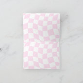 レトロピンクレッドはっきりしたタイポグラフィ サンキューカード (内部)