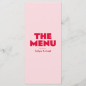 レトロピンクレッド明ファンキーるいモダン結婚の メニュー (裏面)