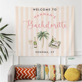 レトロピンクワインカントリーバチェロレッテ週末 フリースブランケット