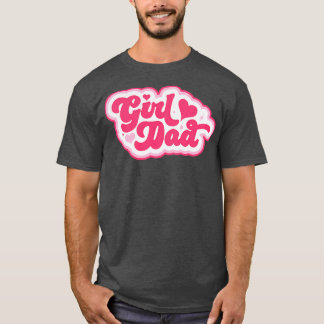 レトロピンクヴィンテージパパファテ誇りを持ったー Tシャツ