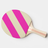 レトロピンク三はっきりしたストライプ 卓球ラケット (横)