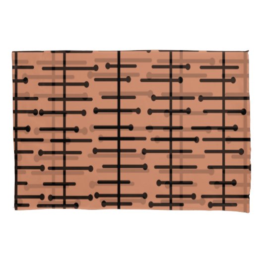 レトロピンク原子線 枕カバー (正面)