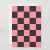 レトロピンク女性のカーボーイゴーグルハロウィーン誕生日 招待状 (裏面)