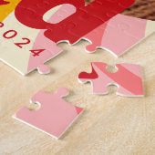 レトロピンク日が差すこと卒業年写真卒業 ジグソーパズル (側面)