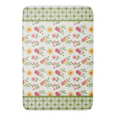 レトロピンク春鳥パネル バスマット (正面縦)