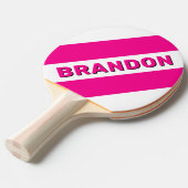 レトロピンク棒つきキャンデーはっきりした三ストライプつの名前 卓球ラケット (正面アングル)