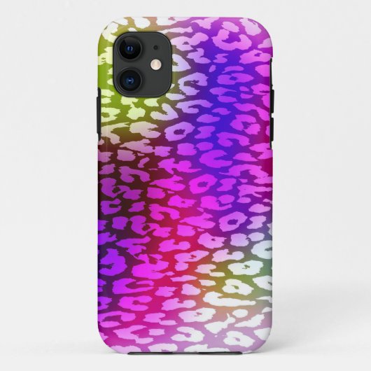 レトロピンク紫の緑のヒョウのプリントスキン Case-Mate iPhoneケース (裏面)