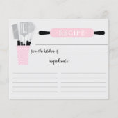 レトロピンク転がピンキッチンツールレシピカード (正面)