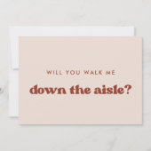 レトロピンク通路を歩いてくれる 招待状 (正面)