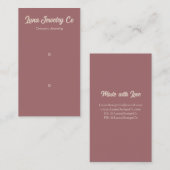 レトロピンク2ピンジュエリー名刺 名刺 (正面/裏面)