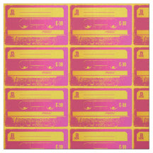 レトロピンク&イエローカセットテープ