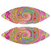 レトロピンク、イエロー、マゼンタの抽象芸術Groovy Art アメリカンフットボール (パネル)