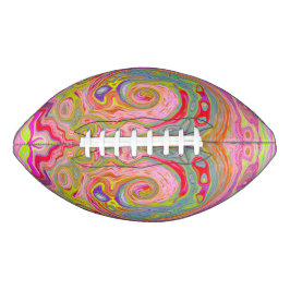 レトロピンク、イエロー、マゼンタの抽象芸術Groovy Art アメリカンフットボール