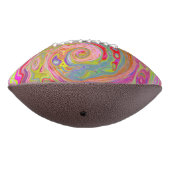 レトロピンク、イエロー、マゼンタの抽象芸術Groovy Art アメリカンフットボール (回転270)