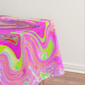 レトロピンク、イエロー、マゼンタの抽象芸術Groovy Art テーブルクロス (インサイチュ)
