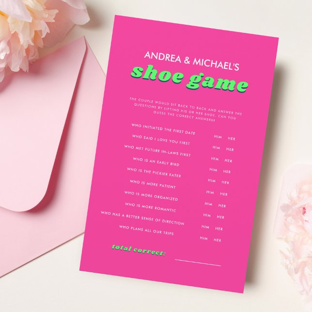 レトロピンク&グリーン結婚Groovyのシューゲーム (クリエイターアップロード済み)