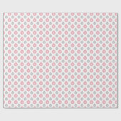 レトロピンク&シルバーオーナメント包装紙 ラッピングペーパー (フラット)