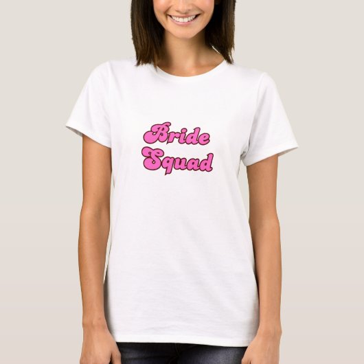 レトロピンク ブライド スクワッド Tシャツ (正面)