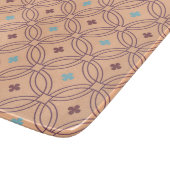 レトロピンク&ブルー連動幾何学模様 カッティングボード (角)