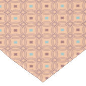 レトロピンク&ブルー連動幾何学模様 テーブルクロス (アングル)