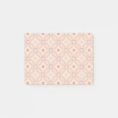 レトロピンク&ブルー連動幾何学模様 ポストイット (正面)