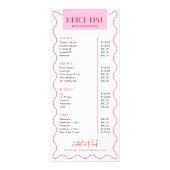 レトロピンク&レッドメイクアップアーティスト美しい価格表 ラックカード