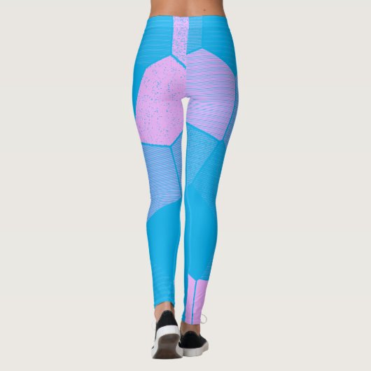 レトロピンク/青 レギンス (裏面)