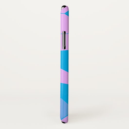 レトロピンク/青 Case-Mate iPhoneケース (裏面/右)