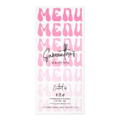 レトロピンクGroovyメイクアップアーティストサロン価格表 ラックカード (裏面)