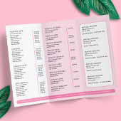 レトロピンクGroovy美しいサロン3つ折り価格表