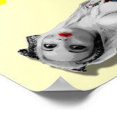 レトロピンナップガールアートノスタルジックヴィンテージ風景 ポスター (角)