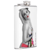 レトロピンナップガールスキットルチェリーアルトホワイト フラスク (右)