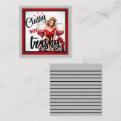 レトロピンナップクラシーではないトラシー ノートカード (正面/裏面)