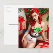 レトロピンナップホリデーポストカード シーズンポストカード (正面/裏面)