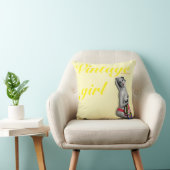 レトロピンナップヴィンテージグラマーガール クッション (椅子)