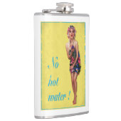 レトロピンナップヴィンテージチーズケークガールホワイトお尻 フラスク (右)