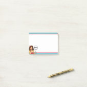 レトロピンナップ_朝の人 ポストイット (デスク上)