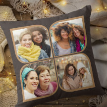 レトロピンホイール4フォトフラワーペタルブラウン